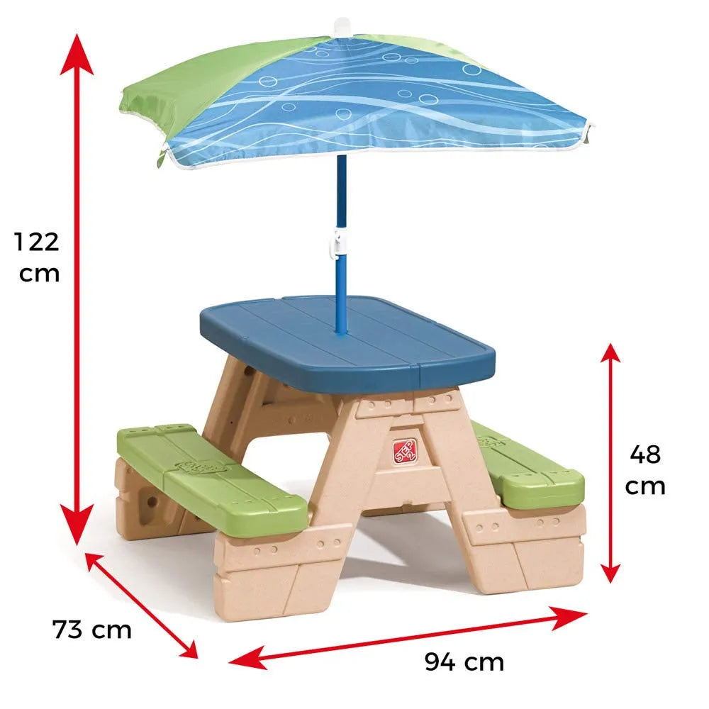 Step2 Sit & Play Picnic Table With Umbrella - Naivri