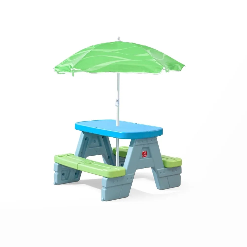 Step2 Sun & Shade Picnic Table With Umbrella - Naivri