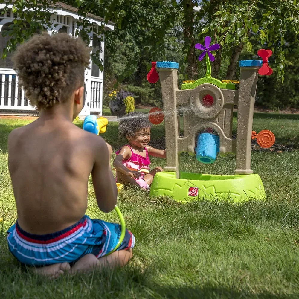 Step2 Waterpark Arcade – Backyard Water Table with Targets, Blaster & Spill Bucket for Kids Ages 3–8 | Outdoor Skill-Building Water Play Set - Naivri