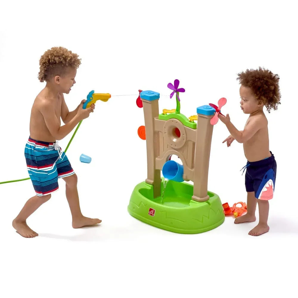 Step2 Waterpark Arcade – Backyard Water Table with Targets, Blaster & Spill Bucket for Kids Ages 3–8 | Outdoor Skill-Building Water Play Set - Naivri
