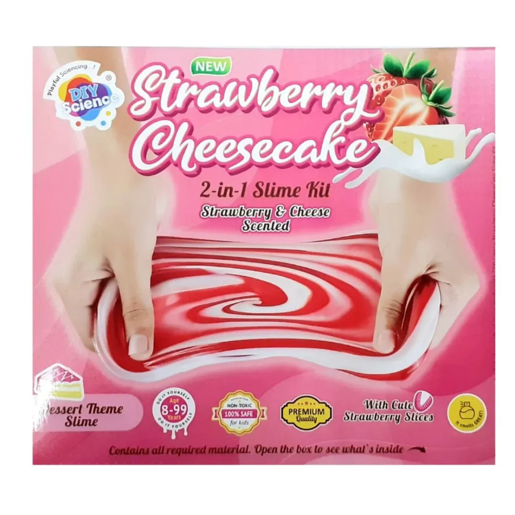 Strawberry Cheesecake 2 in 1 Slime Kit Scented - Naivri