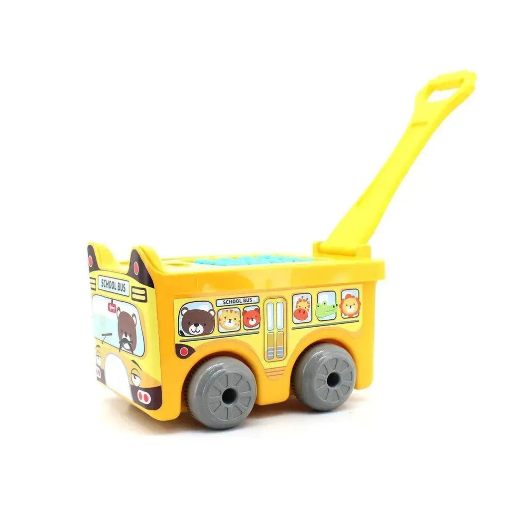 Sunta Toys Building Blocks School Bus 30 Pcs In Trolley Container - Naivri