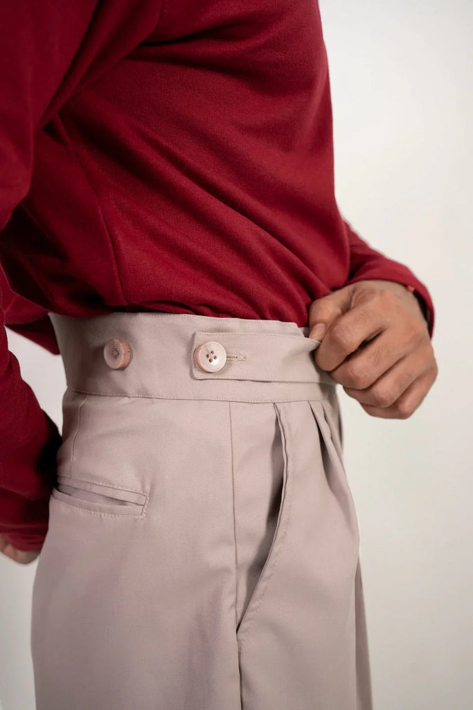 Tailored High Waist Adjustable Trousers - Naivri