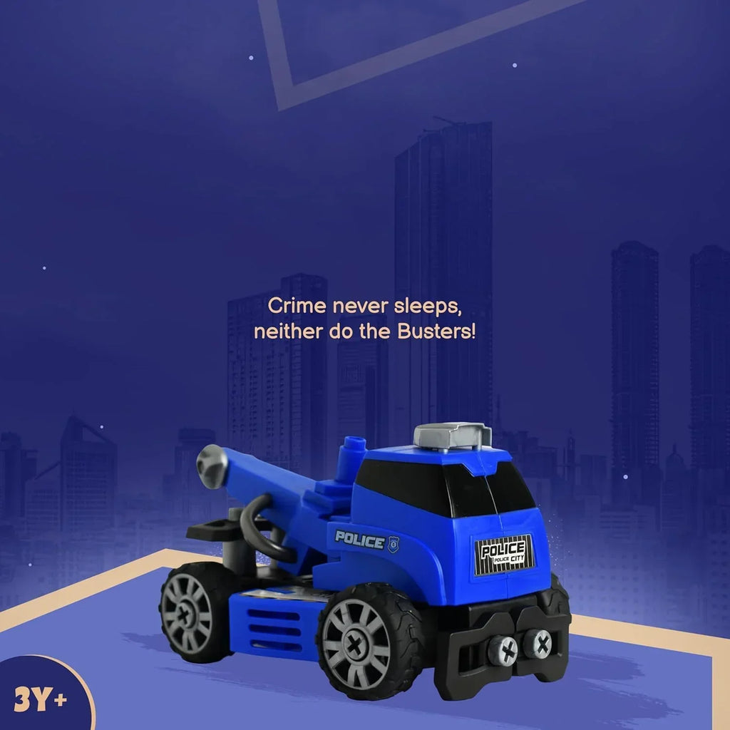 Tak tak Toys Crime Busters 5-in-1 DIY Police Toy Set – Build, Play & Protect (Age 3+) - Naivri