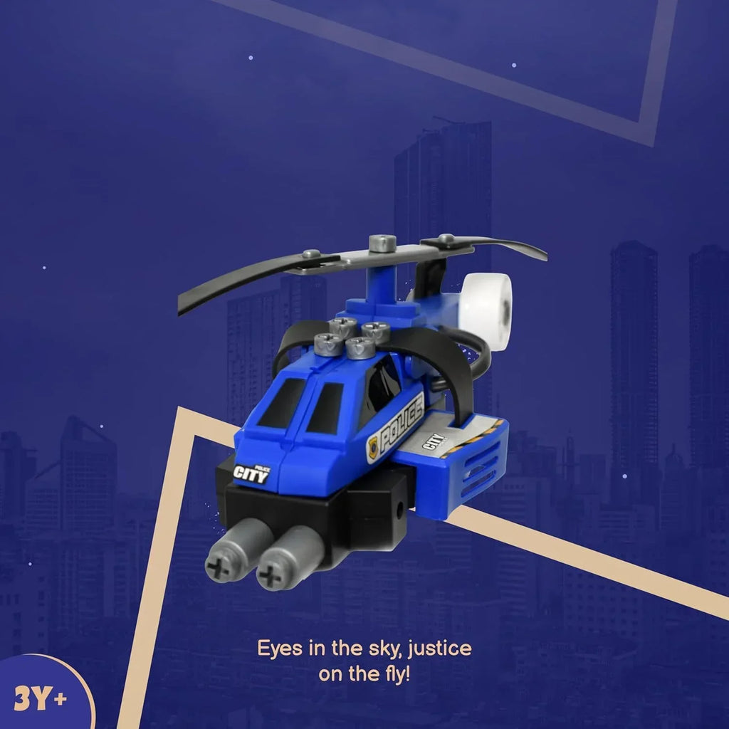 Tak tak Toys Crime Busters 5-in-1 DIY Police Toy Set – Build, Play & Protect (Age 3+) - Naivri