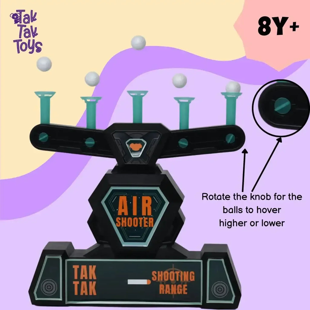 Tak Tak Toys Hover Target Shooter Game with Space Blaster | Floating Ball Shooting Toy for Kids | Indoor & Outdoor Fun | Age 8Y+ - Naivri
