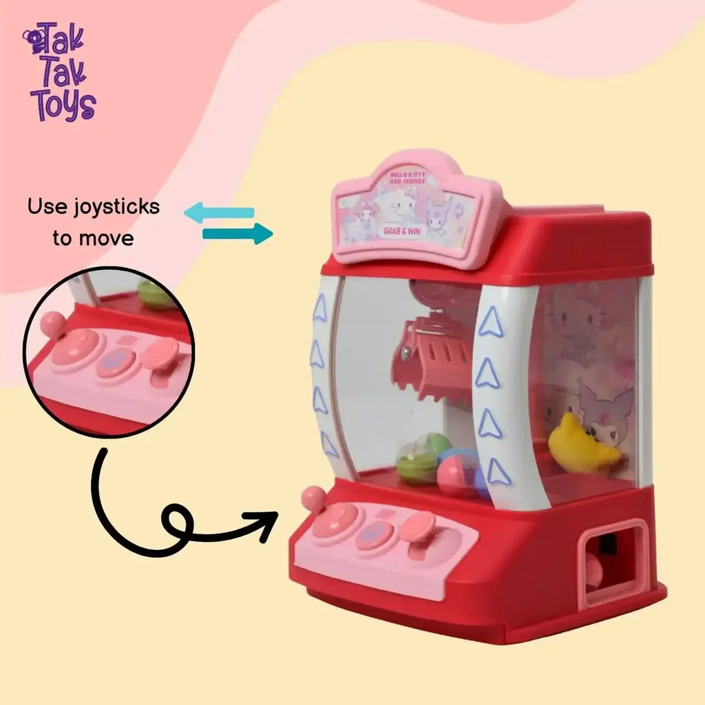 Tak Tak Toys Mini Claw Machine for Kids | Arcade-Style Grab & Win Game with Joystick | Interactive Prize Catcher Toy | Age 3Y+ - Naivri