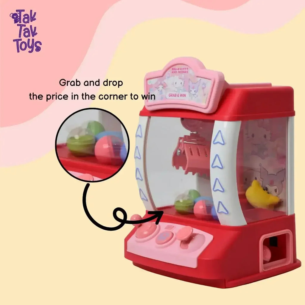 Tak Tak Toys Mini Claw Machine for Kids | Arcade-Style Grab & Win Game with Joystick | Interactive Prize Catcher Toy | Age 3Y+ - Naivri