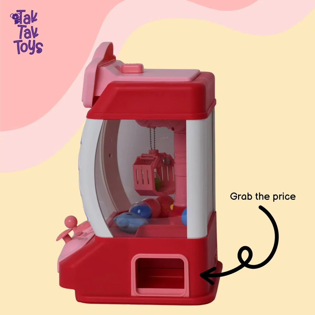 Tak Tak Toys Mini Claw Machine for Kids | Arcade-Style Grab & Win Game with Joystick | Interactive Prize Catcher Toy | Age 3Y+ - Naivri