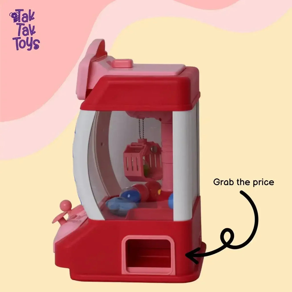 Tak Tak Toys Mini Claw Machine for Kids | Arcade-Style Grab & Win Game with Joystick | Interactive Prize Catcher Toy | Age 3Y+ - Naivri