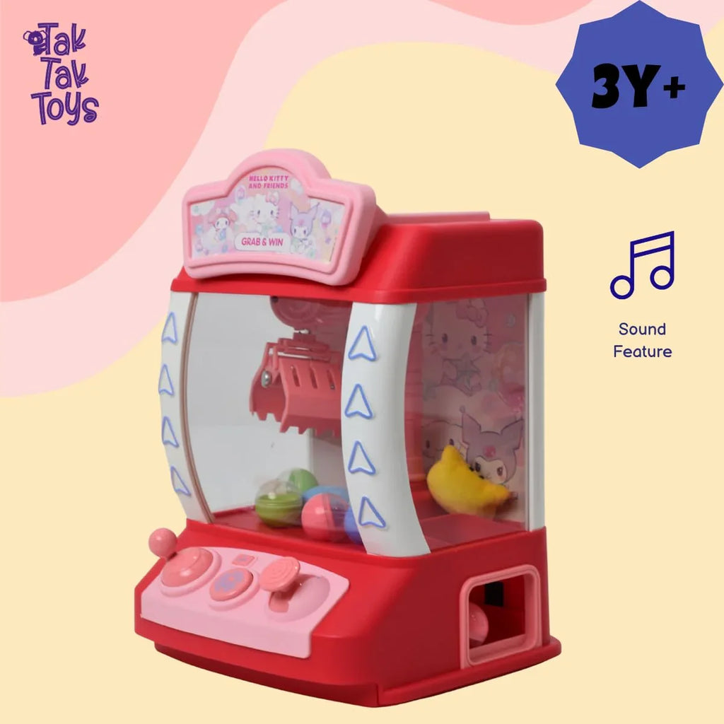 Tak Tak Toys Mini Claw Machine for Kids | Arcade-Style Grab & Win Game with Joystick | Interactive Prize Catcher Toy | Age 3Y+ - Naivri