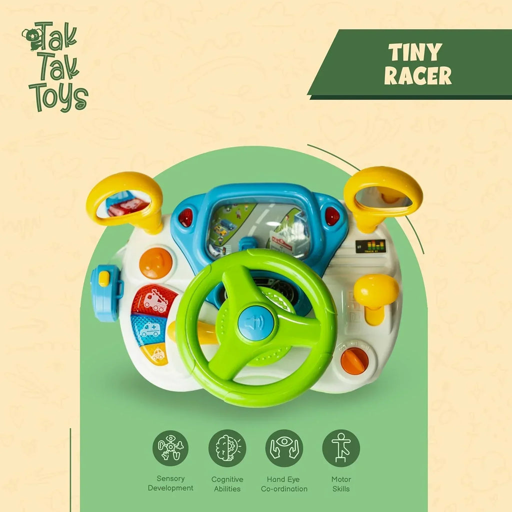 Tak Tak Toys Tiny Racer | Driving Simulator for Kids with Gears, Modes & Sounds - Naivri