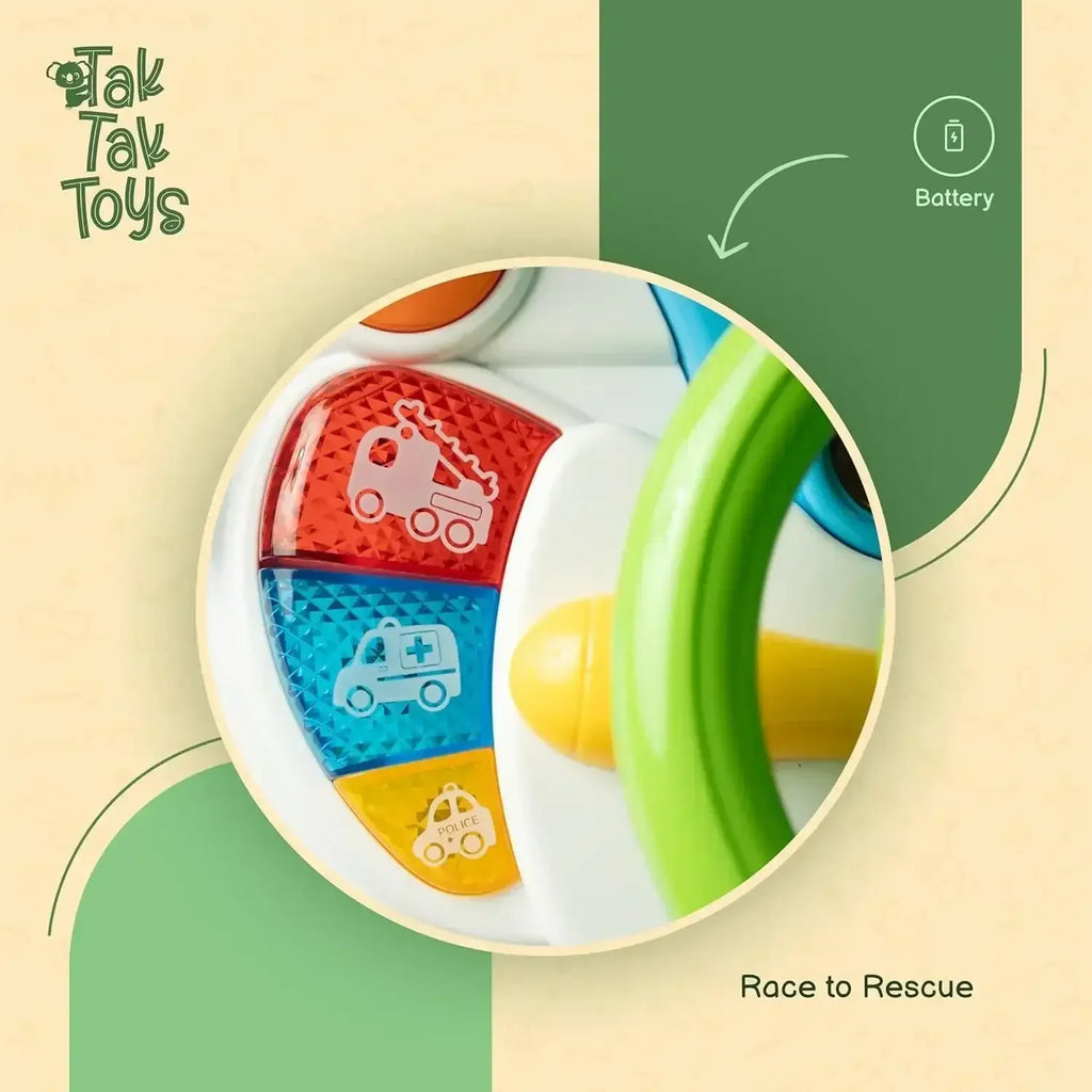 Tak Tak Toys Tiny Racer | Driving Simulator for Kids with Gears, Modes & Sounds - Naivri