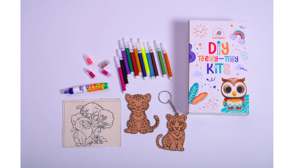 Teeny Tiny DIY Animal Painting Kit – 3-in-1 Creative Craft Set for Kids | iLearnNGrow - Naivri