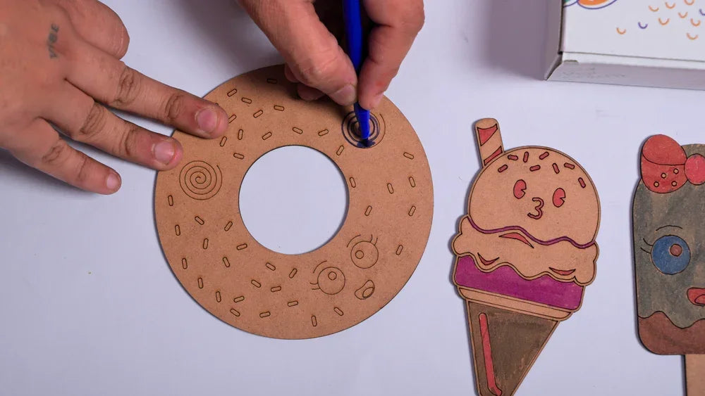 Teeny Tiny DIY Dessert Craft Kit – Paint & Decorate Sweet Treat Shapes | iLearnNGrow - Naivri