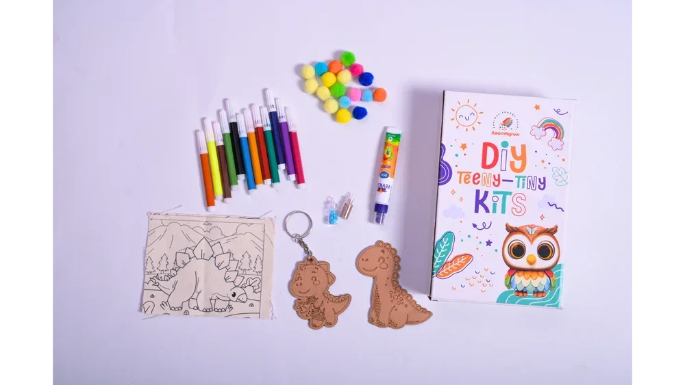 Teeny Tiny DIY Dino Painting Kit – 3‑in‑1 Dinosaur Craft Set for Kids | iLearnNGrow - Naivri