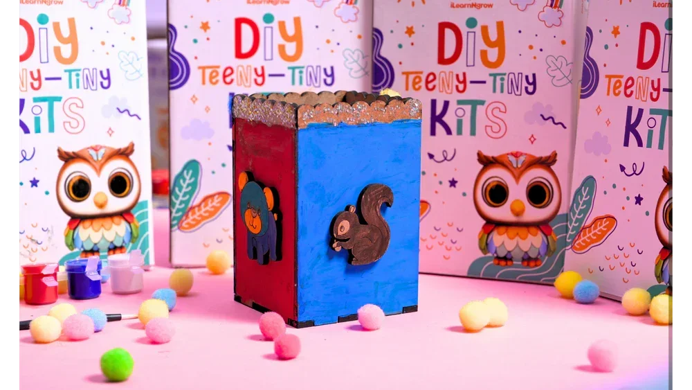 Teeny Tiny DIY Pen Stand Craft Kit – Color & Decorate Your Own Desk Organizer | iLearnNGrow - Naivri