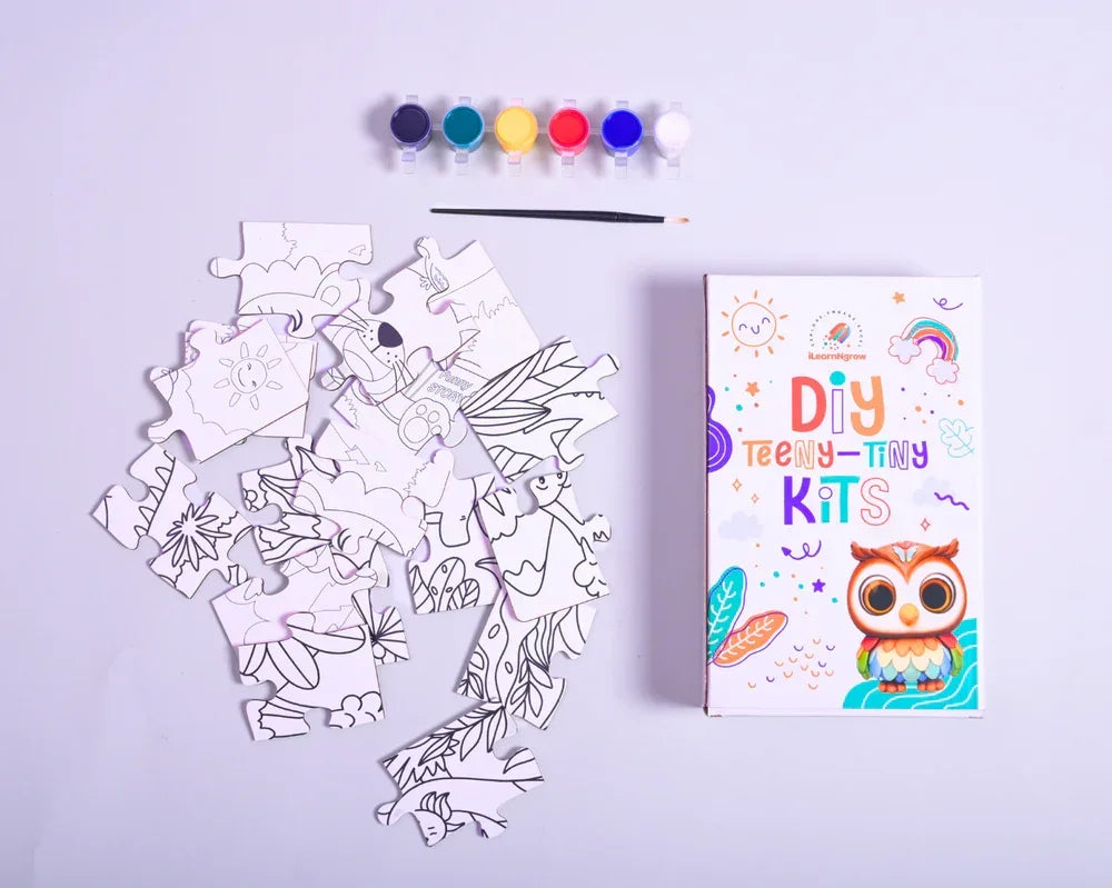 Teeny Tiny DIY Puzzle – Set of Two | Multi-Craft Kit for Kids | iLearnNGrow - Naivri