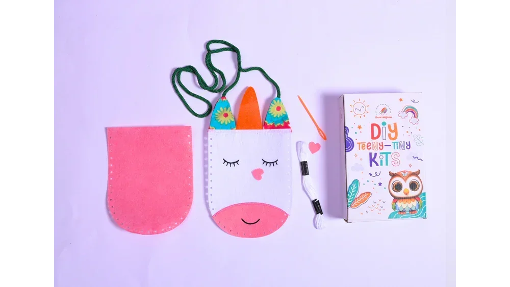 Teeny Tiny DIY Sew Your Own Unicorn Bag | Stitch & Create Kit for Kids | iLearnNGrow - Naivri