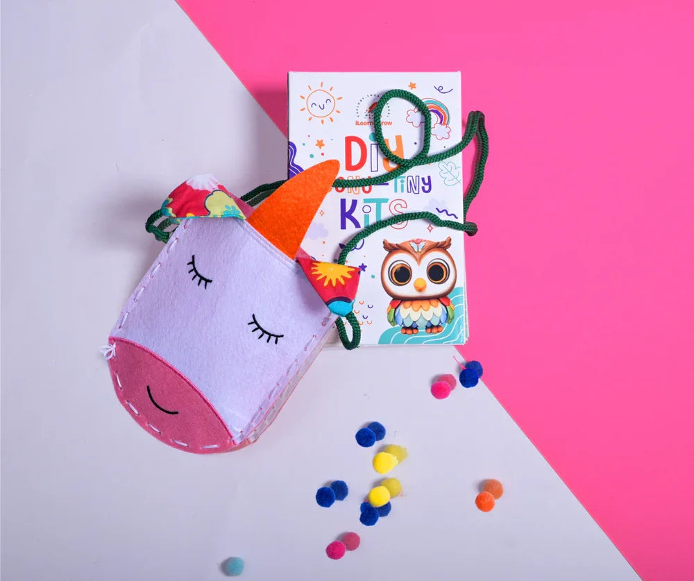 Teeny Tiny DIY Sew Your Own Unicorn Bag | Stitch & Create Kit for Kids | iLearnNGrow - Naivri