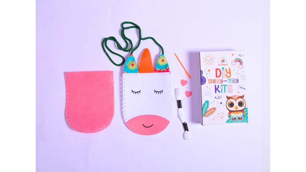 Teeny Tiny DIY Sew Your Own Unicorn Bag | Stitch & Create Kit for Kids | iLearnNGrow - Naivri