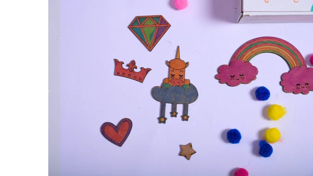 Teeny Tiny DIY Unicorn Name Plate & Door Knob Kit – Room Décor Craft Set for Kids | iLearnNGrow - Naivri