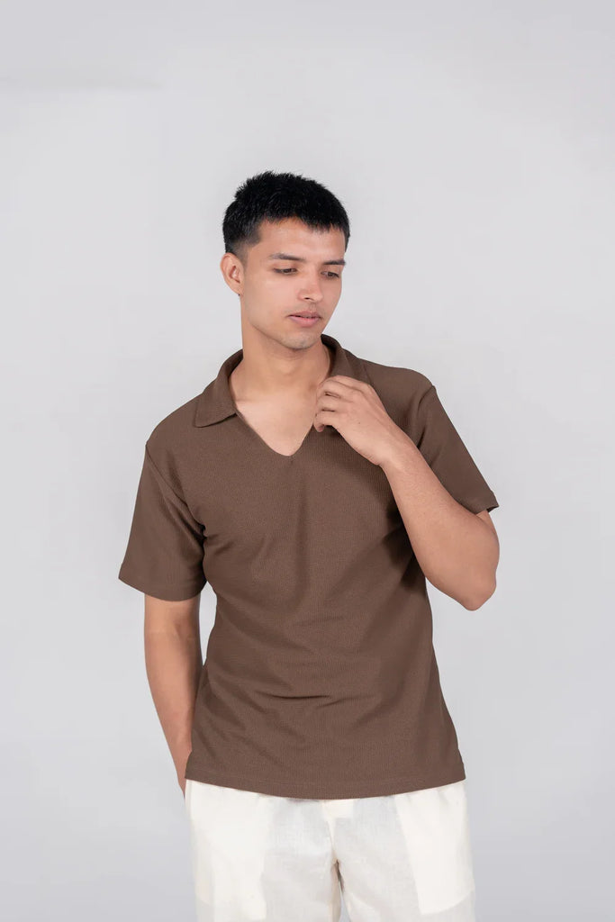 The Easecode V-Neck Polo - Naivri
