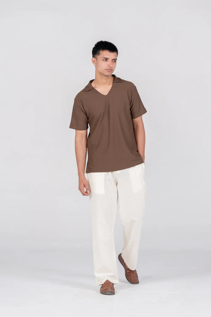 The Easecode V-Neck Polo - Naivri
