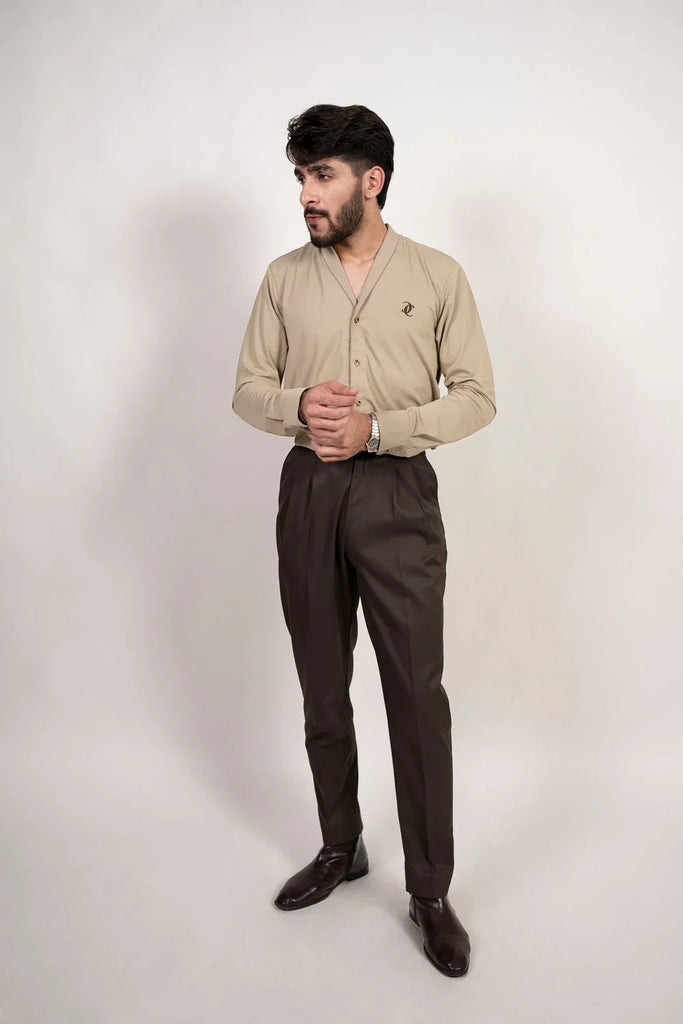 The Prestige Shawl Collar Shirt - Naivri
