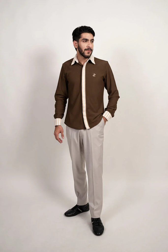 The Subtle Statement Panelling Shirt - Naivri