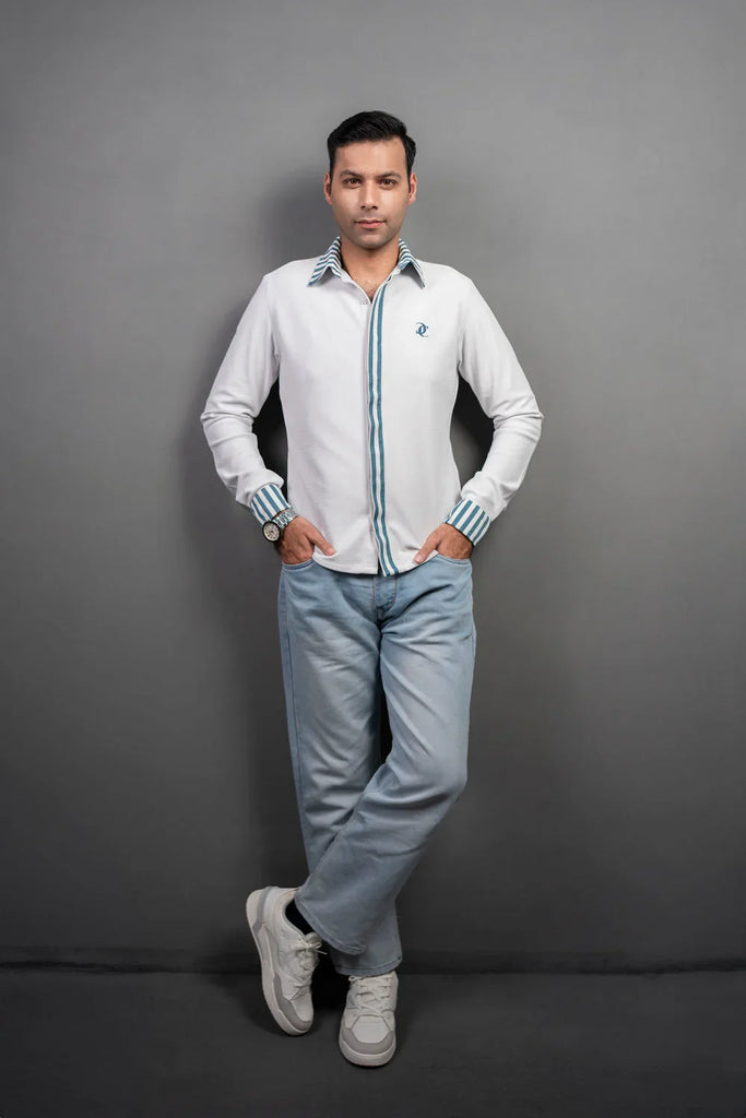 The Subtle Statement Panelling Shirt - Naivri