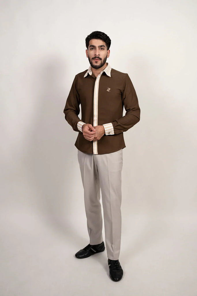 The Subtle Statement Panelling Shirt - Naivri
