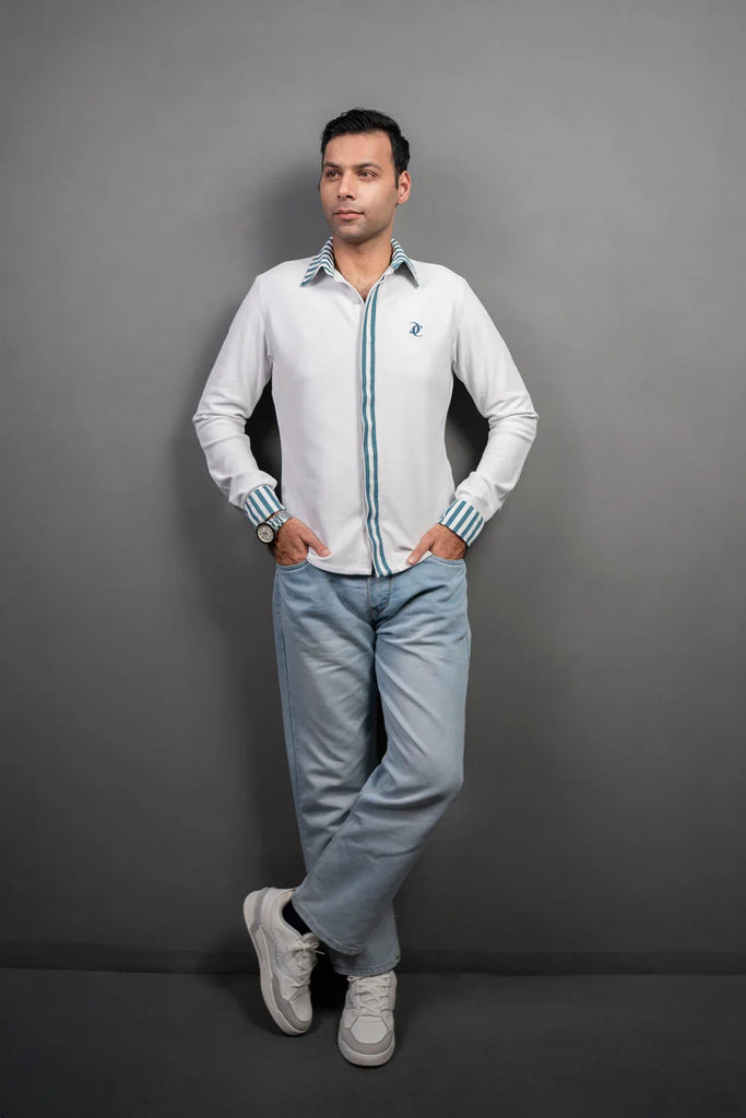 The Subtle Statement Panelling Shirt - Naivri
