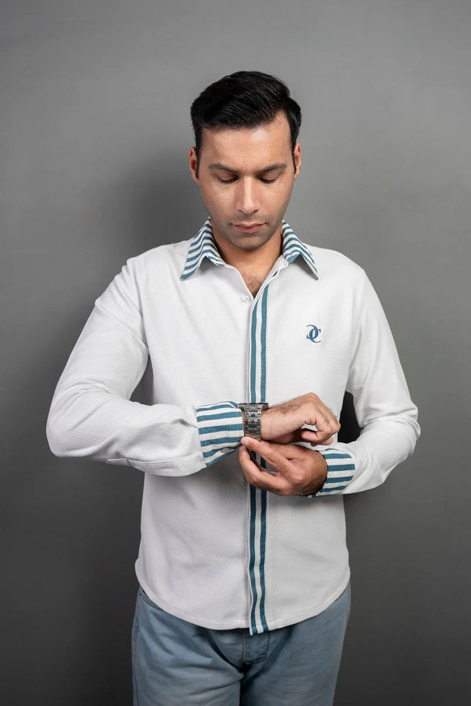 The Subtle Statement Panelling Shirt - Naivri