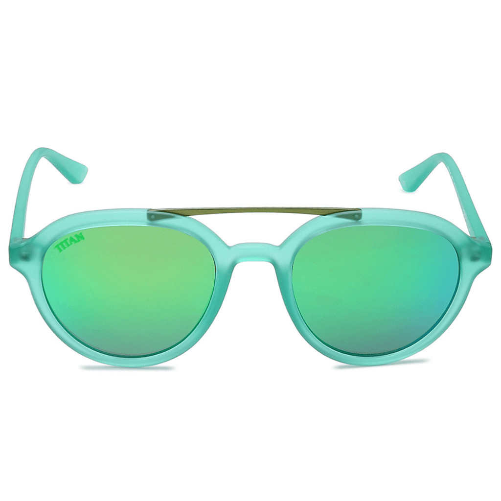 Titan Dash Green Round Rimmed Kids Sunglasses SDS042GR1V - Naivri