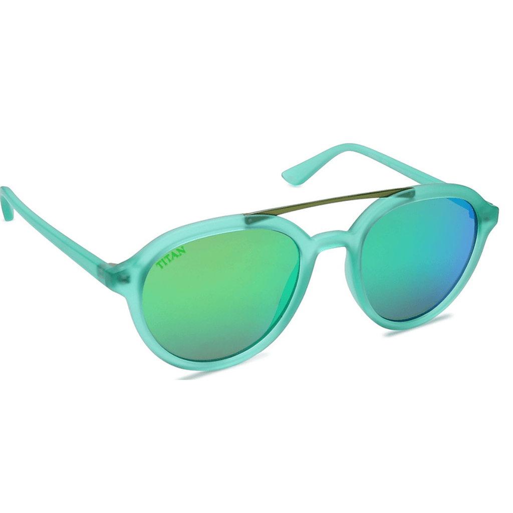Titan Dash Green Round Rimmed Kids Sunglasses SDS042GR1V - Naivri