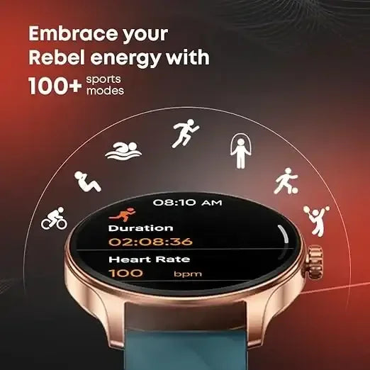 Titan Fastrack Limitless XR1 Smart Watch with 1.38" HD Display, Bluetooth Calling, AI Voice Assistant, 100+ Sports Modes, Health Suite, Up to 5-Day Battery Life, IP68 (Assorted Colours) - Naivri