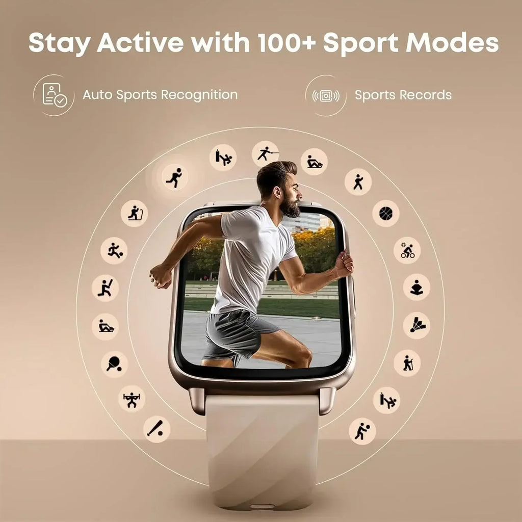 Titan Fastrack Volt S1 Smart Watch for Men and Women with 1.83" Display, Bluetooth Calling, 100+ Sports Modes, Heart Rate & SpO2 Tracker (Assorted Colours) - Naivri