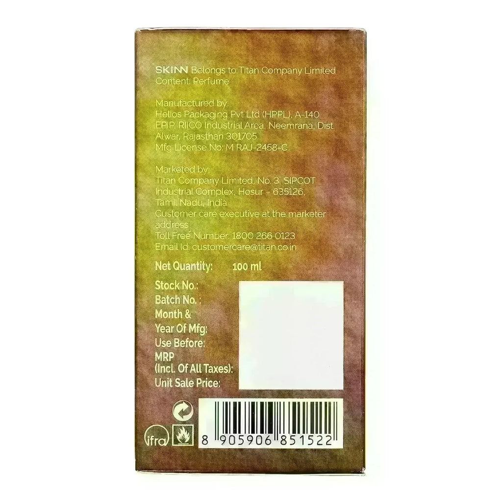 Titan SKINN 247 Woody 100 ml Eau De Parfum - Naivri