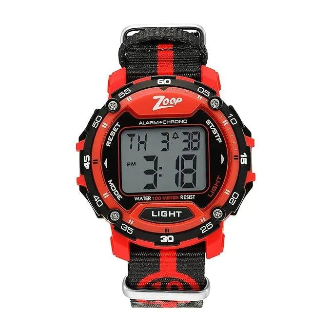 Titan Zoop Nylon Digital Watch for Kids Red | NR16023PP01 - Naivri