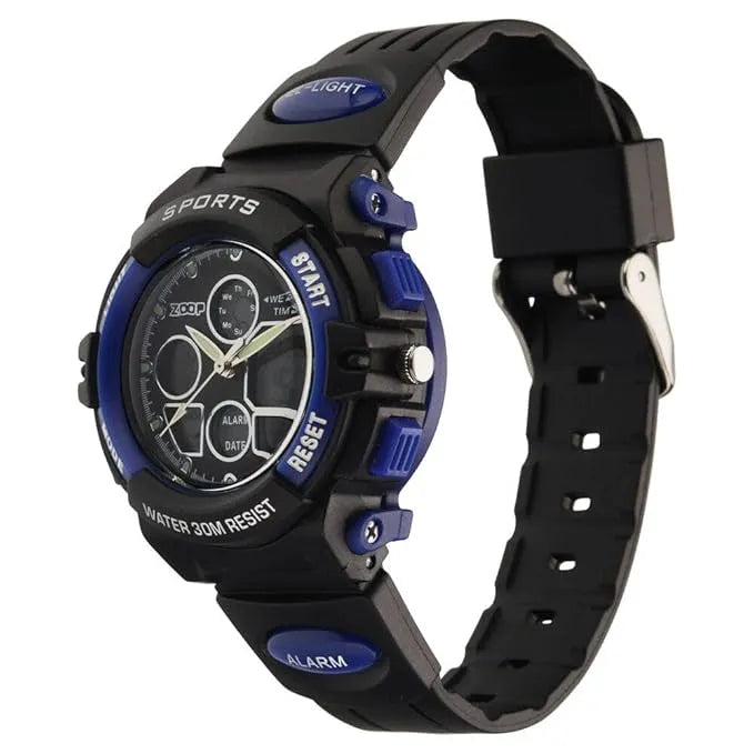 Titan Zoop Quartz Analog Digital Blue Dial Plastic Strap Watch for Kids | 16033PP02W - Naivri