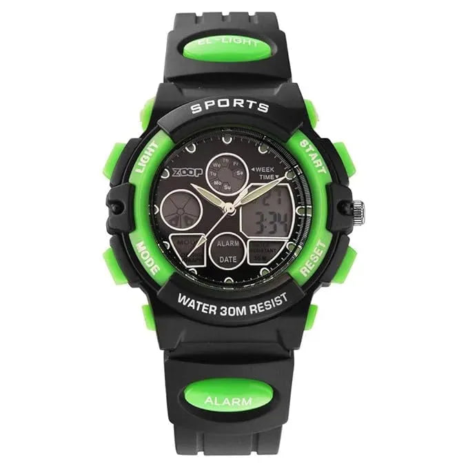 Titan Zoop Quartz Analog Digital Green Dial Plastic Strap Watch for Kids | 16033PP03W - Naivri