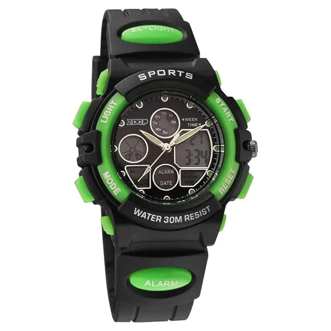 Titan Zoop Quartz Analog Digital Green Dial Plastic Strap Watch for Kids | 16033PP03W - Naivri