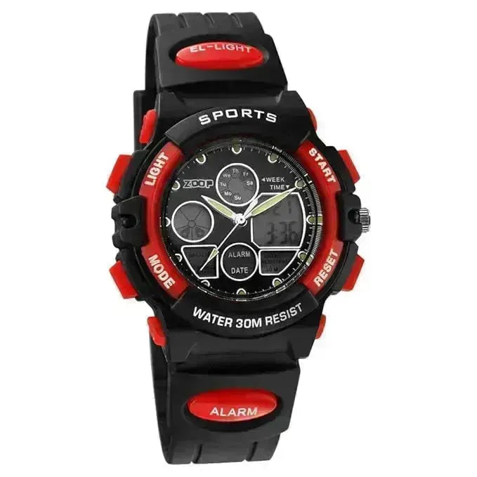 Titan Zoop Quartz Analog Digital Red Dial Plastic Strap Watch for Kids | 16033PP04W - Naivri