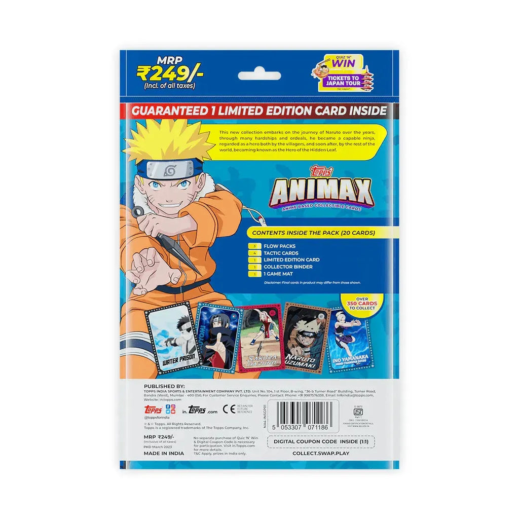 Topps Animax 2024 Official Naruto Collectible Card Game(Smart Game Pack) - Naivri