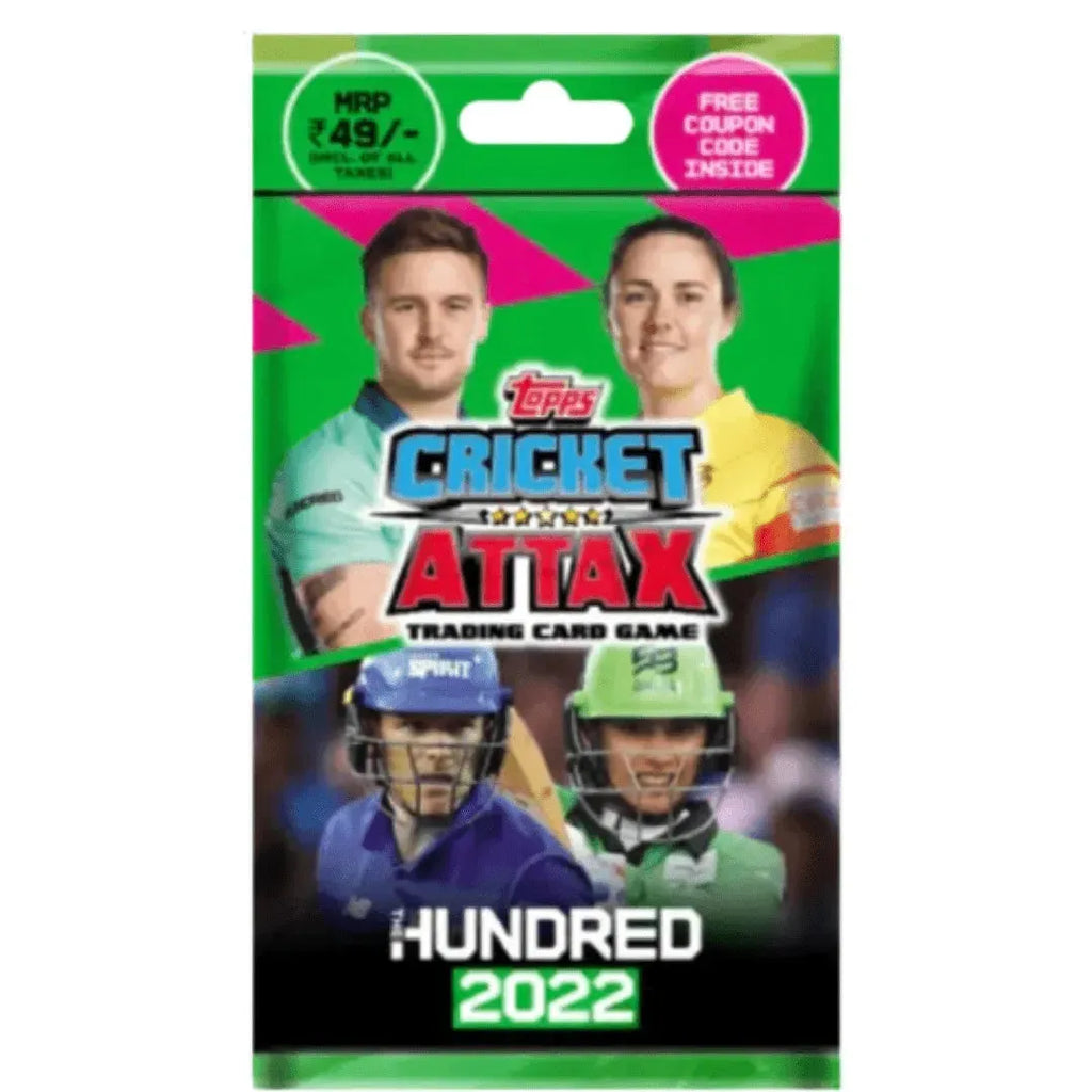 Topps Cricket Attax Hundred 2022 Value Pack – Play, Collect & Win! - Naivri