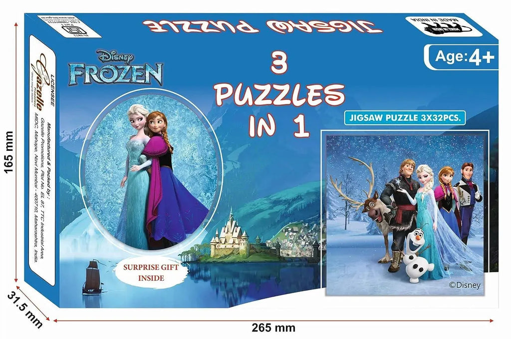 Topps Jigsaw Puzzle Frozen 3 in 1 - Naivri