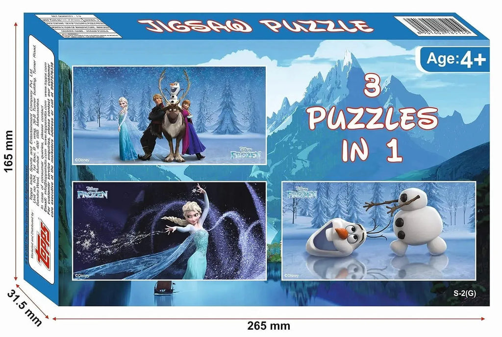 Topps Jigsaw Puzzle Frozen 3 in 1 - Naivri