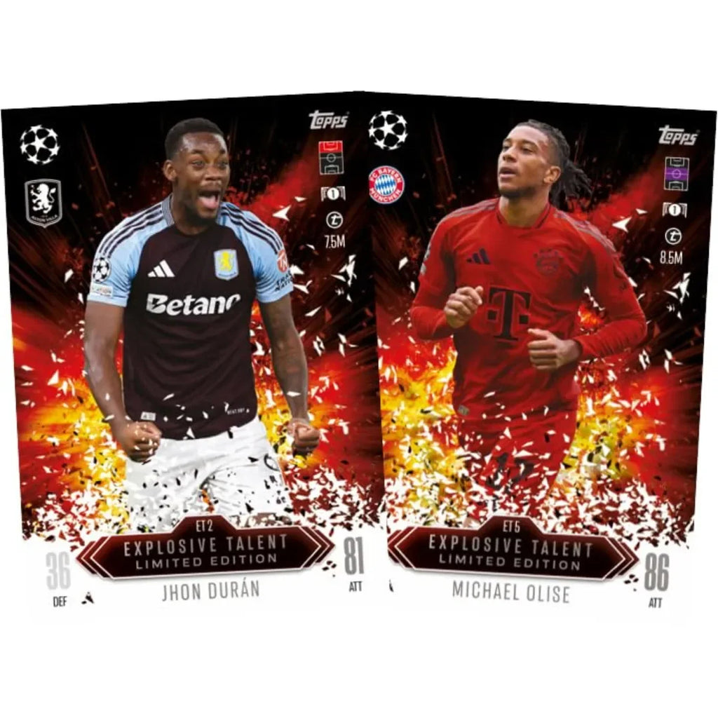 Topps Match Attax Extra 2025 Exclusive Pack – UCL & WUCL Trading Cards (92 Cards + 6 Limited Editions) - Naivri
