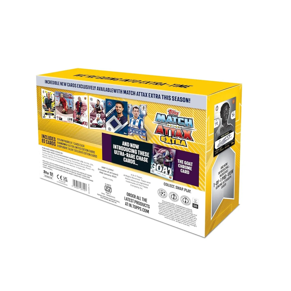 Topps Match Attax Extra 2025 Exclusive Pack – UCL & WUCL Trading Cards (92 Cards + 6 Limited Editions) - Naivri